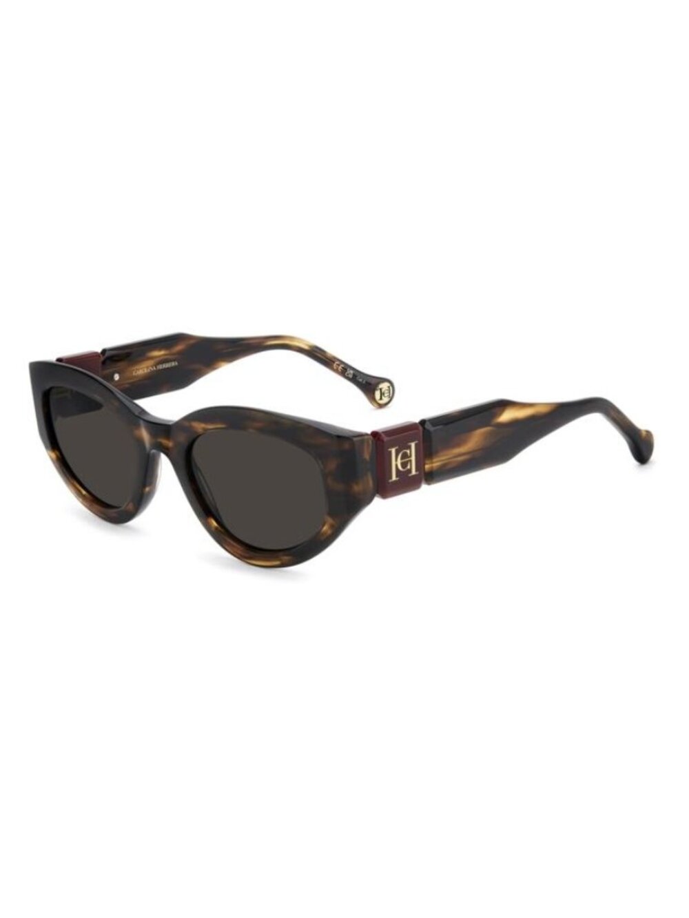 New Carolina Herrera Women's Sunglasses Brown Grey Lens HER 0370 S EX4 52